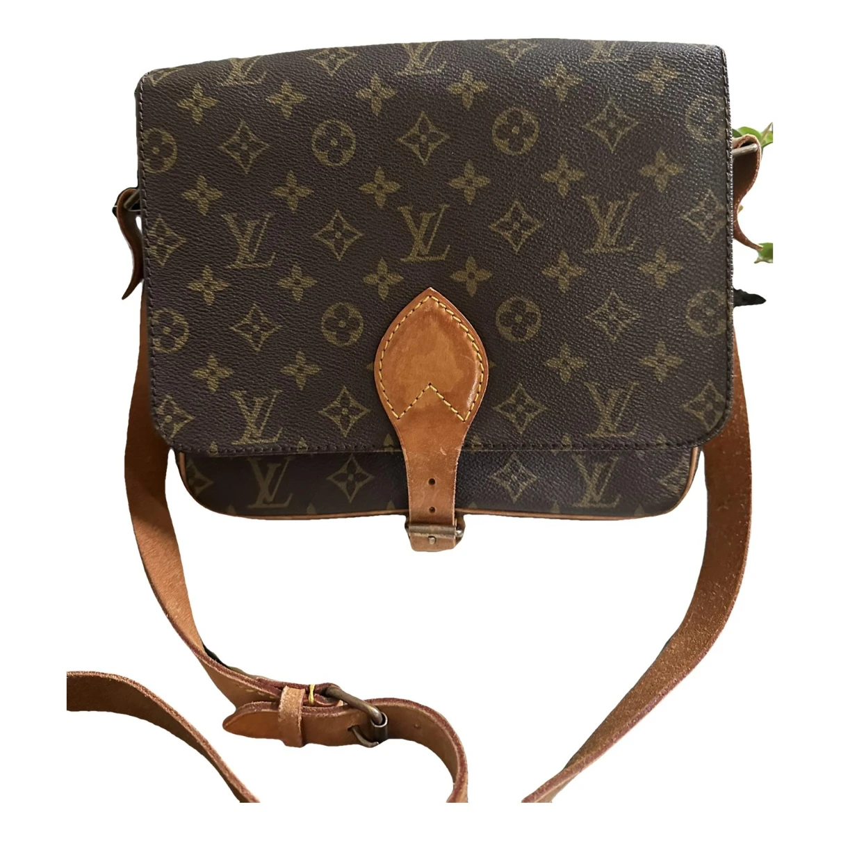 Pre-owned Louis Vuitton Cartouchière Leather Crossbody Bag In Brown