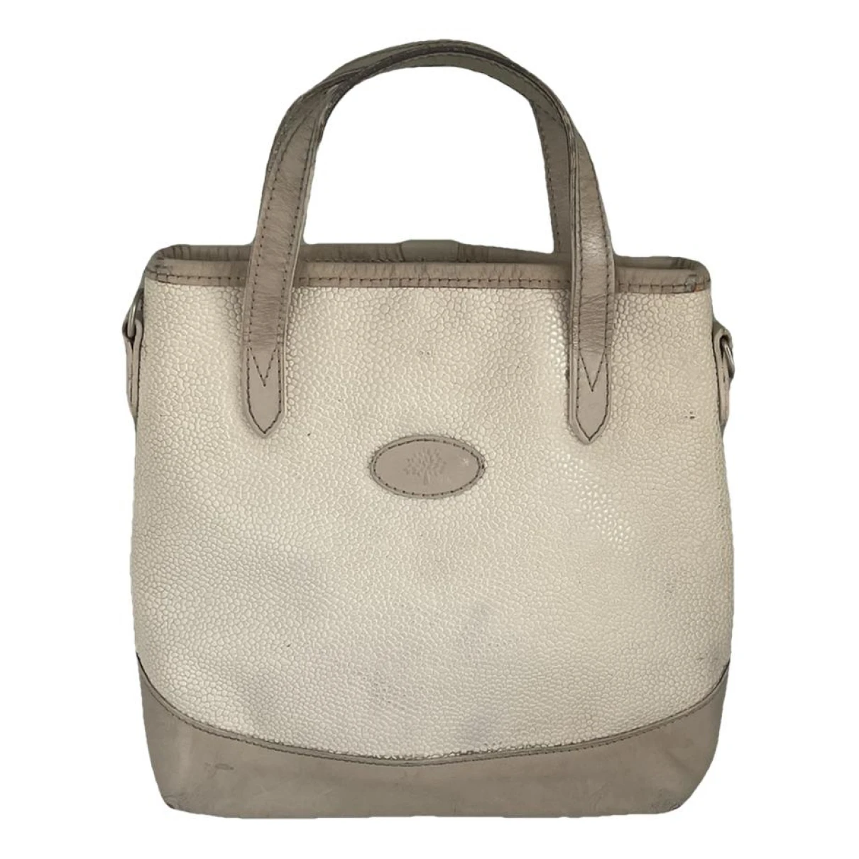 Pre-owned Mulberry Leather Tote In White