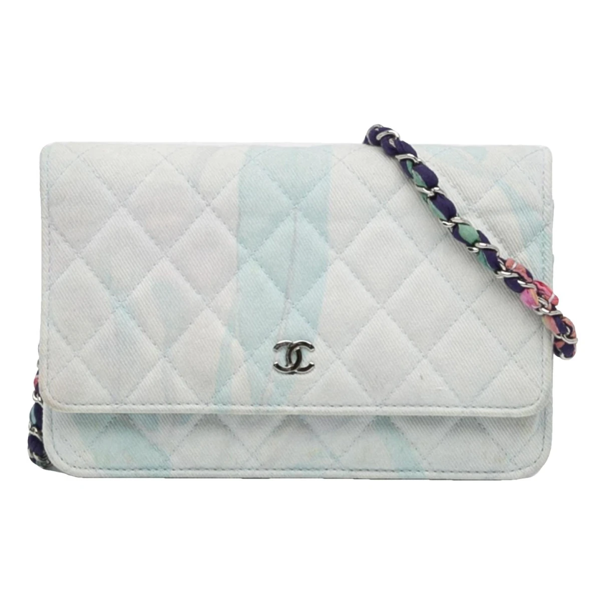 Pre-owned Chanel Cloth Crossbody Bag In White