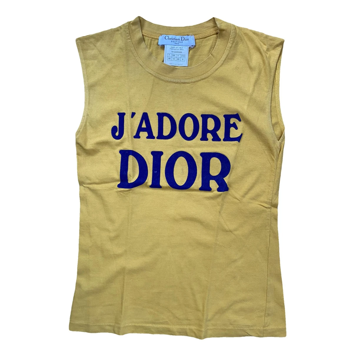 Pre-owned Dior T-shirt In Yellow
