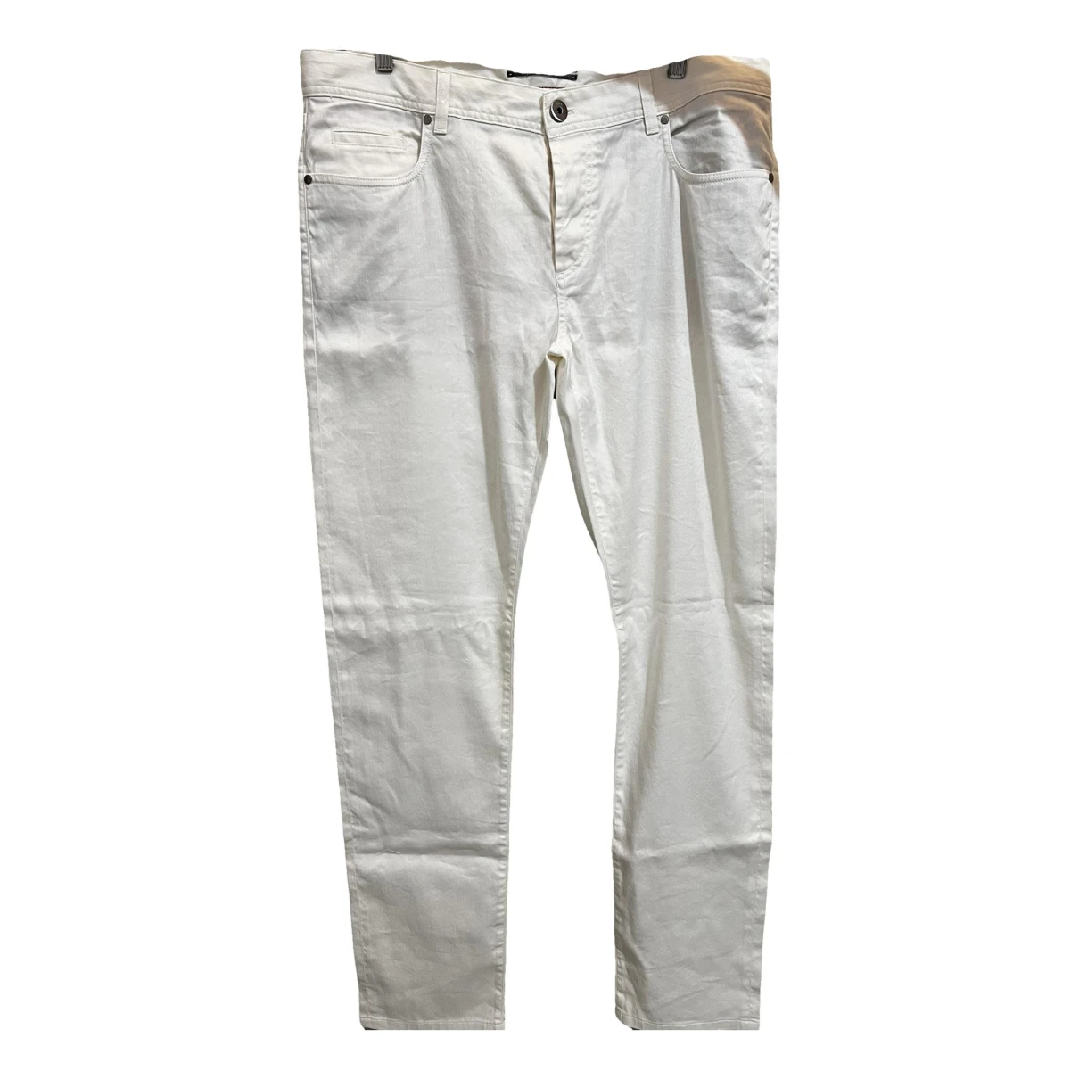 Pre-owned Loro Piana Linen Trousers In White