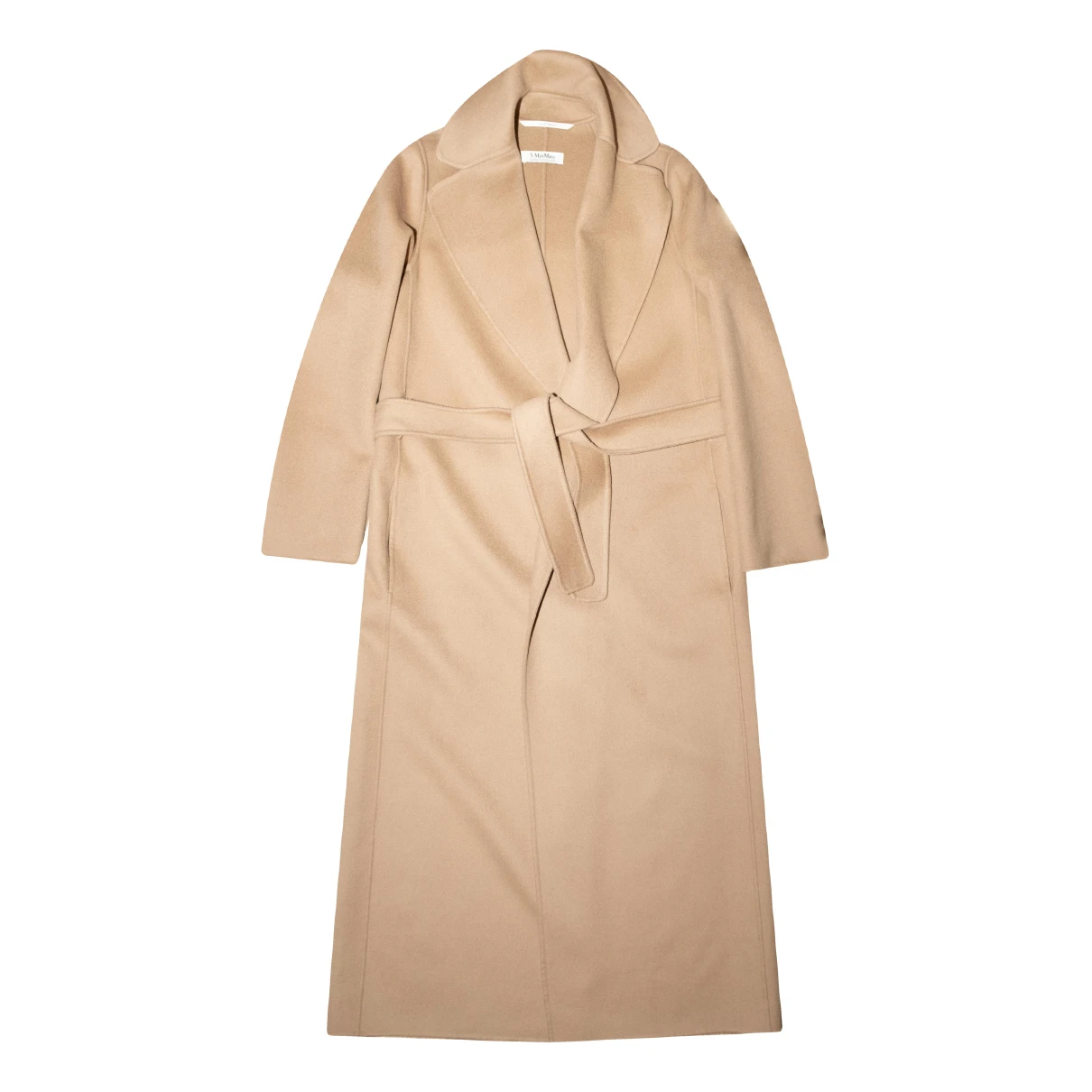 Pre-owned Max Mara Wool Trench Coat In Camel