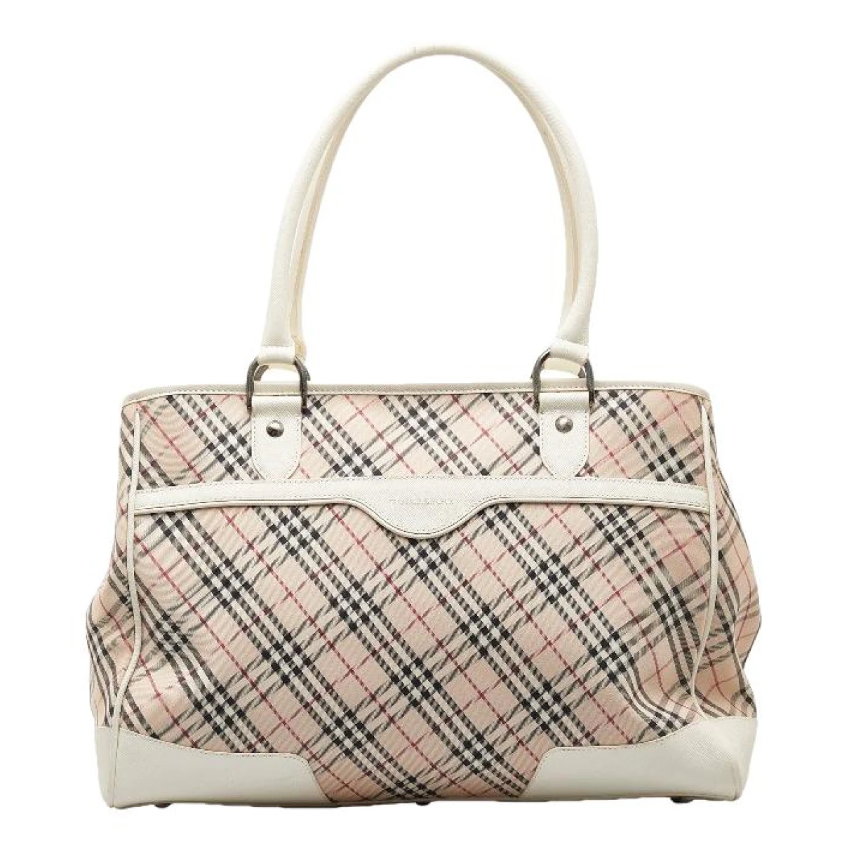 Pre-owned Burberry Cloth Tote In White