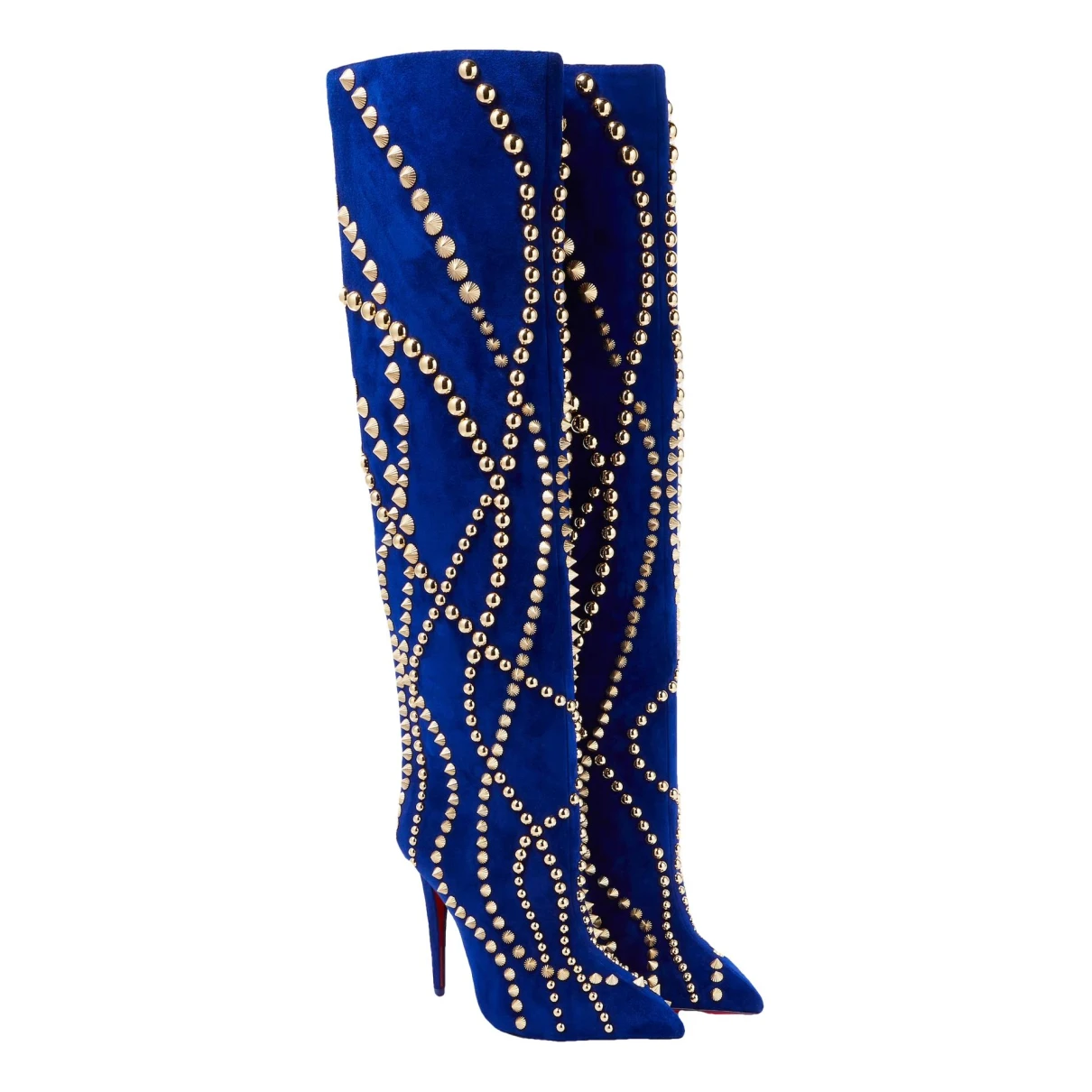 Pre-owned Christian Louboutin Boots In Blue