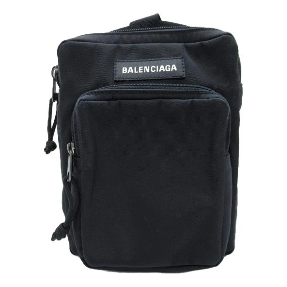 Pre-owned Balenciaga Cloth Crossbody Bag In Black