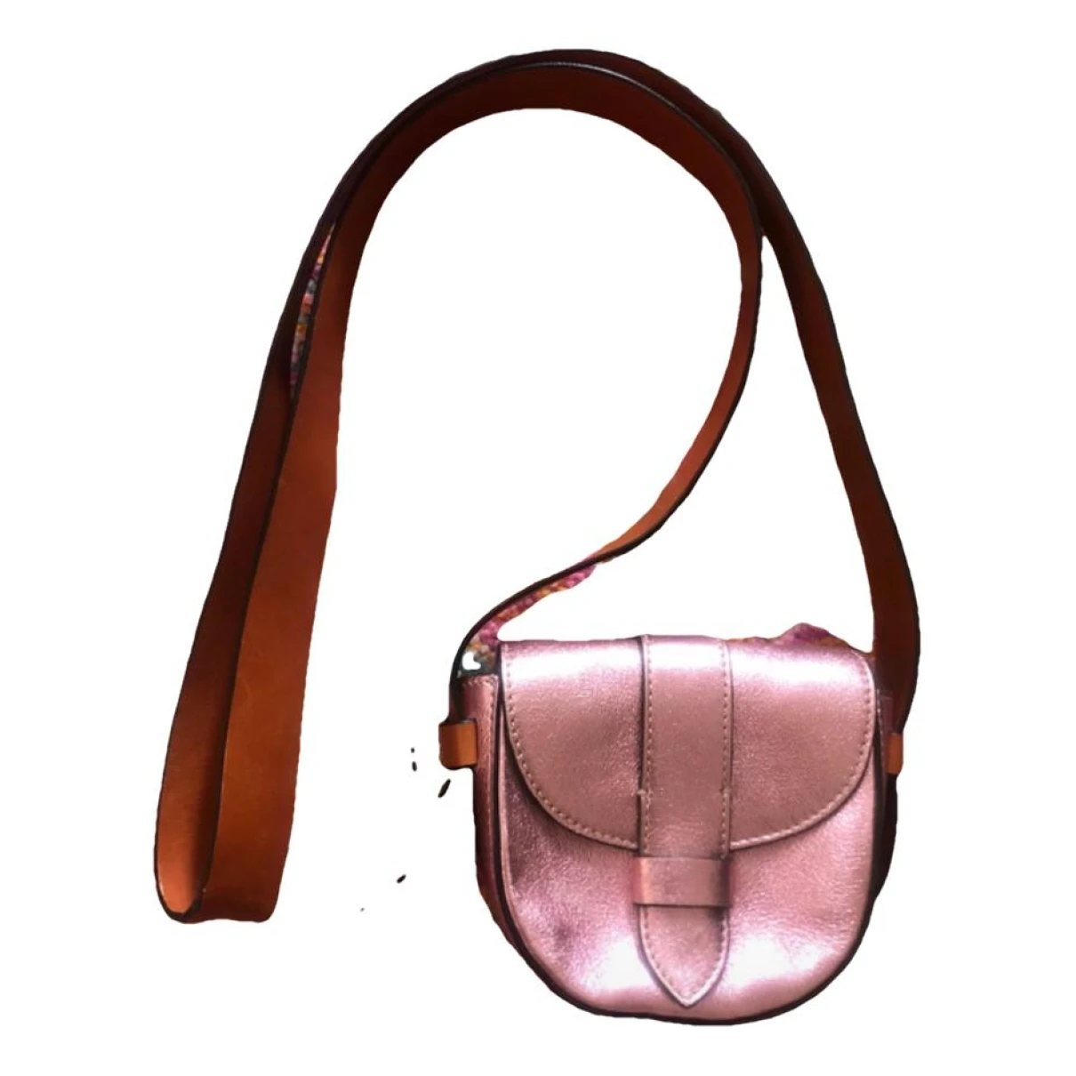 Pre-owned M Missoni Leather Crossbody Bag In Pink