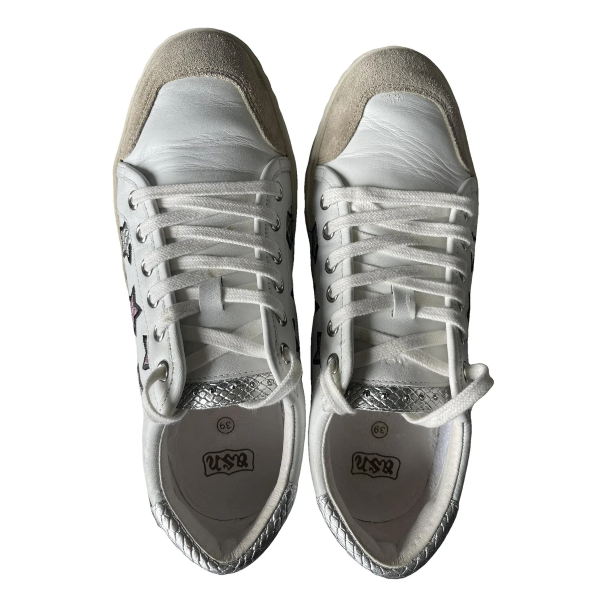 Pre-owned Ash Leather Trainers In White