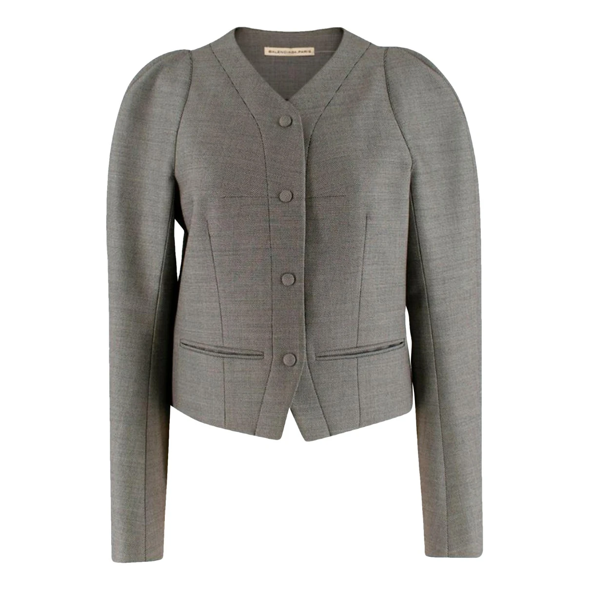 Pre-owned Balenciaga Wool Jacket In Grey