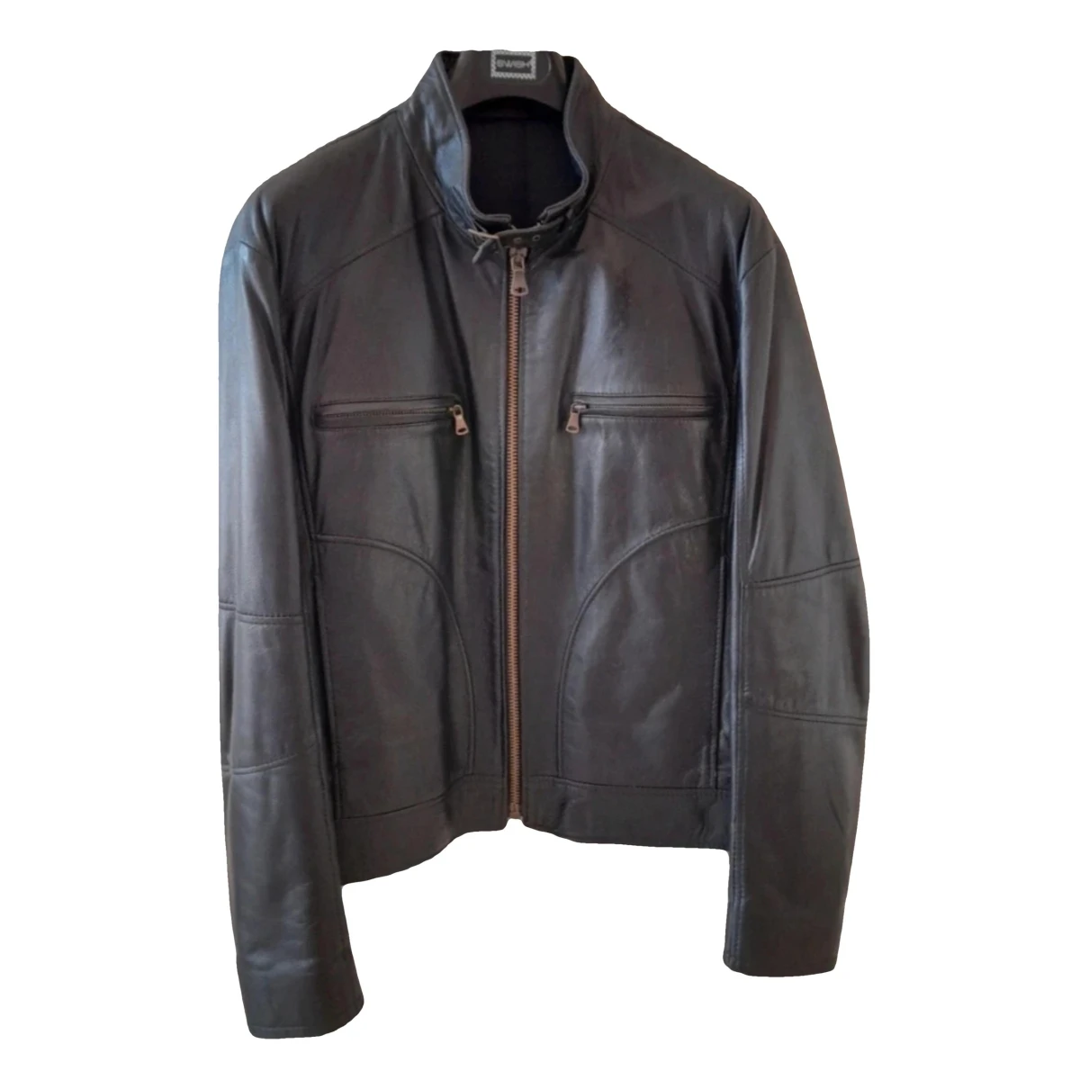 Pre-owned Skin Leather Jacket In Black