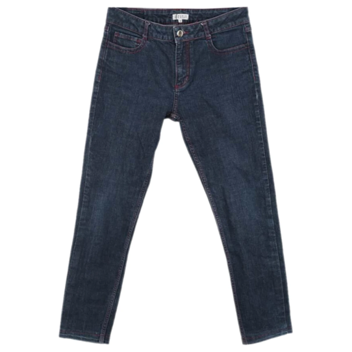 Pre-owned Claudie Pierlot Slim Jeans In Blue