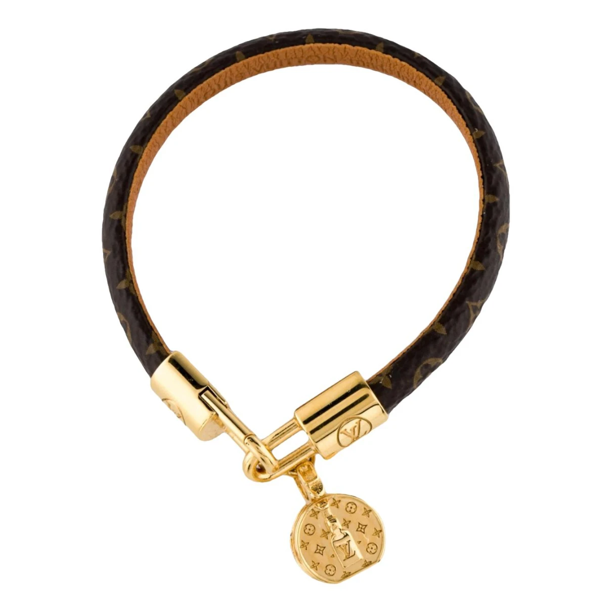 Pre-owned Louis Vuitton Monogram Leather Bracelet In Other