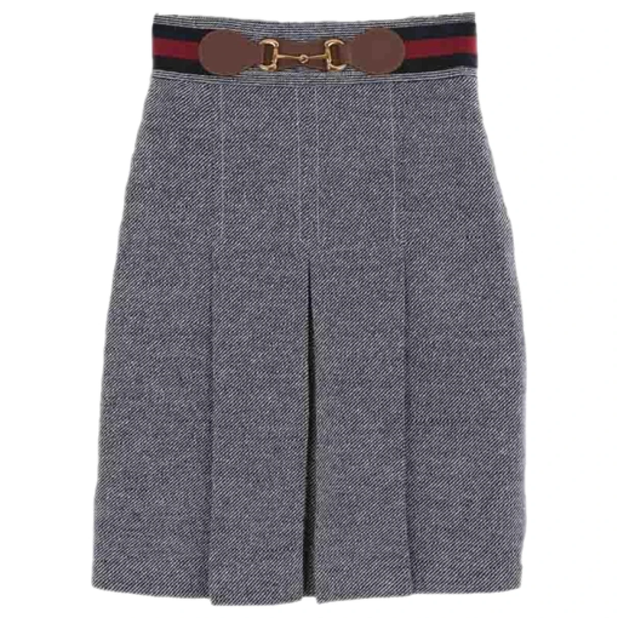 Pre-owned Gucci Wool Mid-length Skirt In Blue