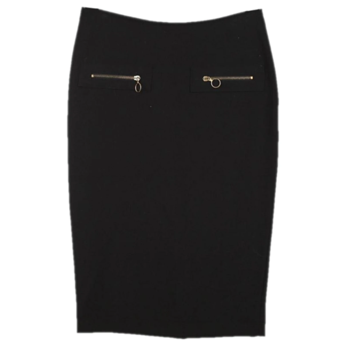 Pre-owned Essentiel Antwerp Wool Mid-length Skirt In Black