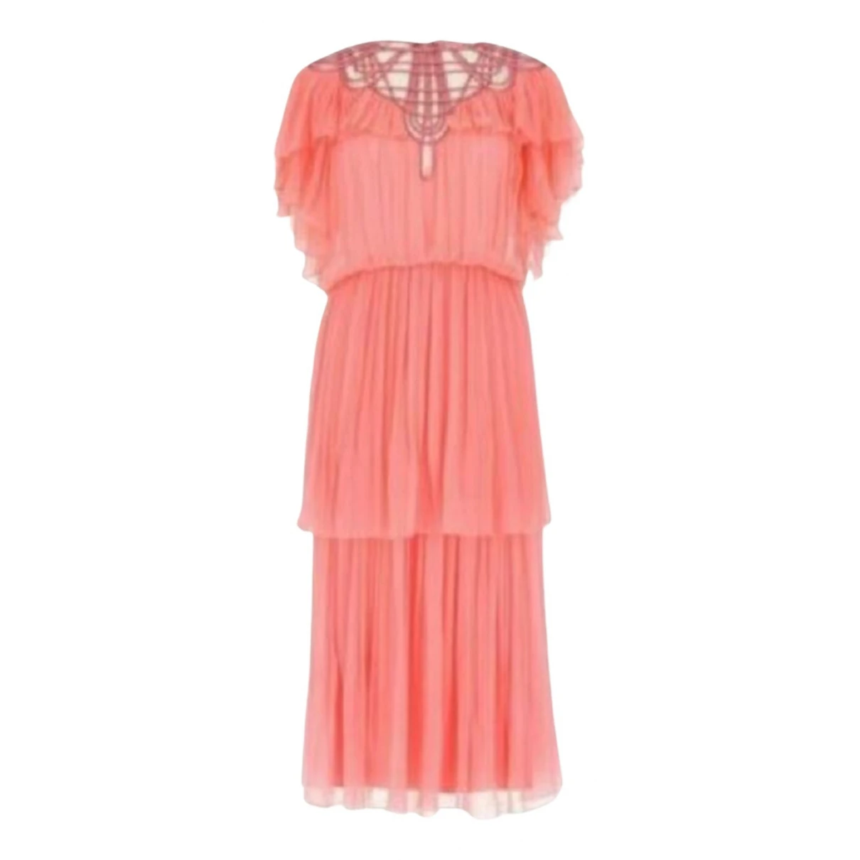Pre-owned Alberta Ferretti Silk Mid-length Dress In Pink
