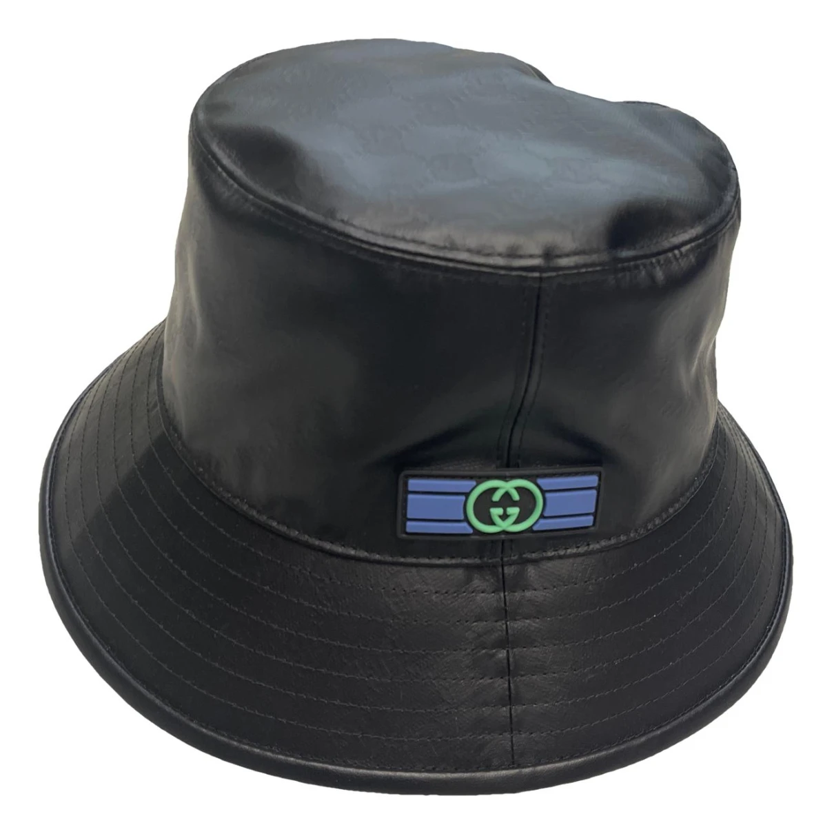Pre-owned Gucci Leather Hat In Black
