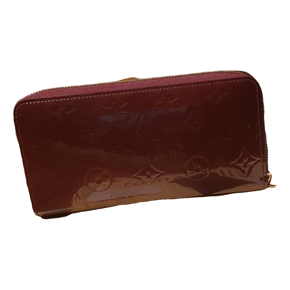 Pre-owned Louis Vuitton Zippy Leather Wallet In Burgundy