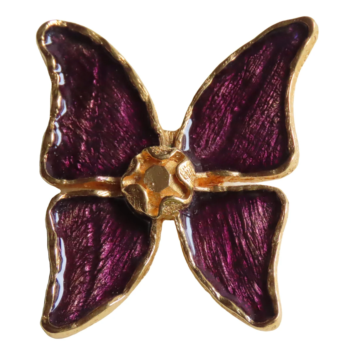 Pre-owned Saint Laurent Pin & Brooche In Purple