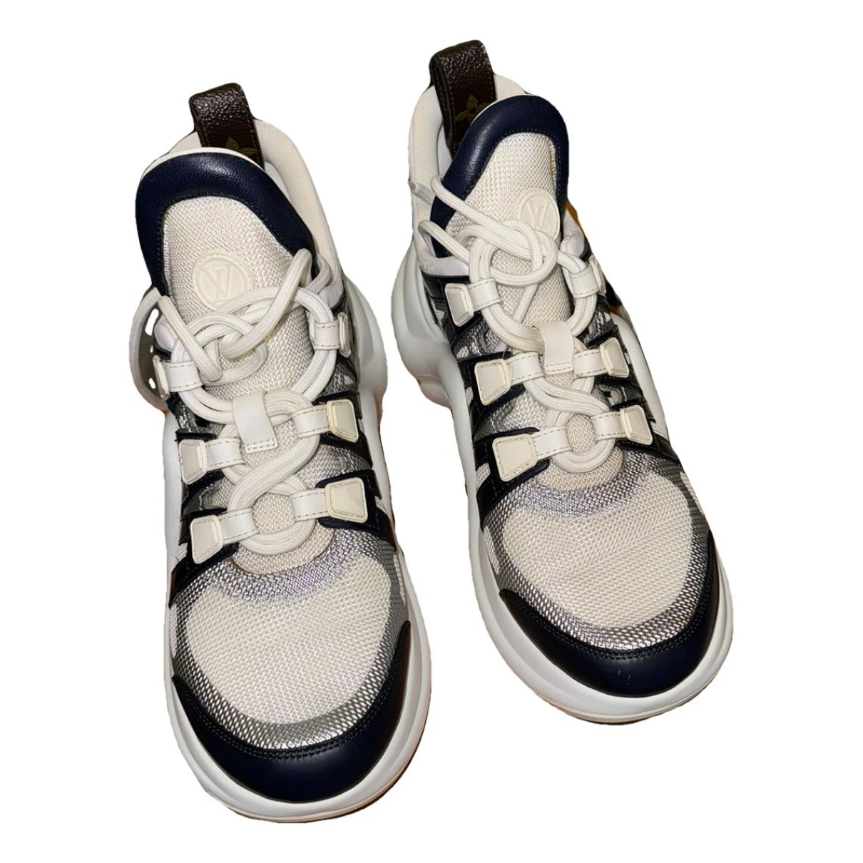 Pre-owned Louis Vuitton Archlight Leather Trainers In White