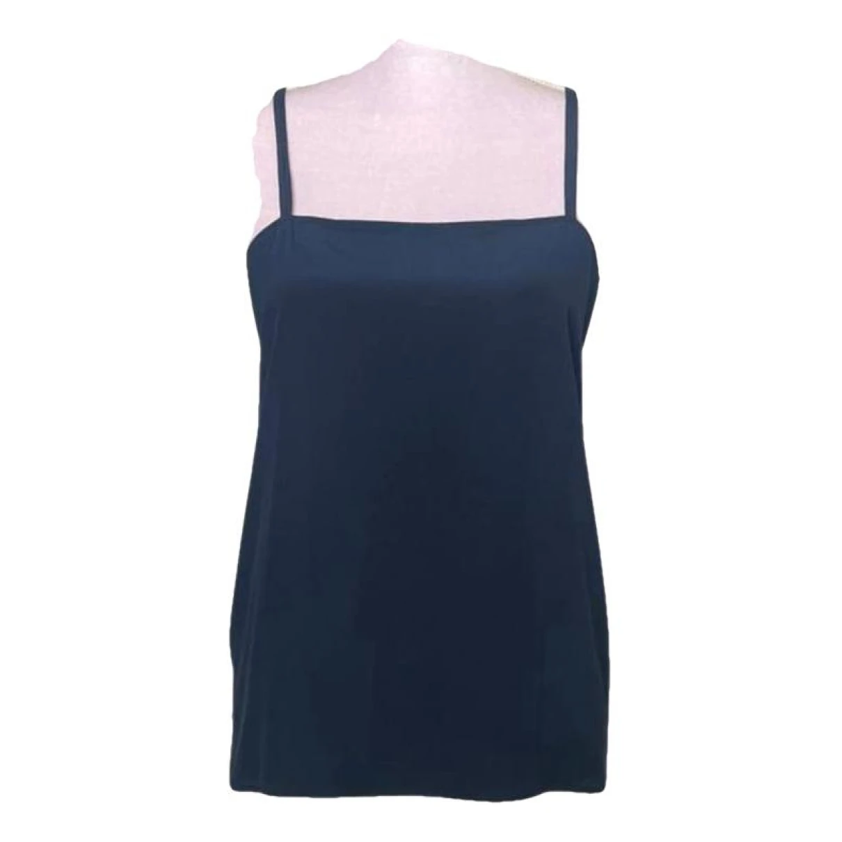 Pre-owned Gucci Silk Camisole In Navy