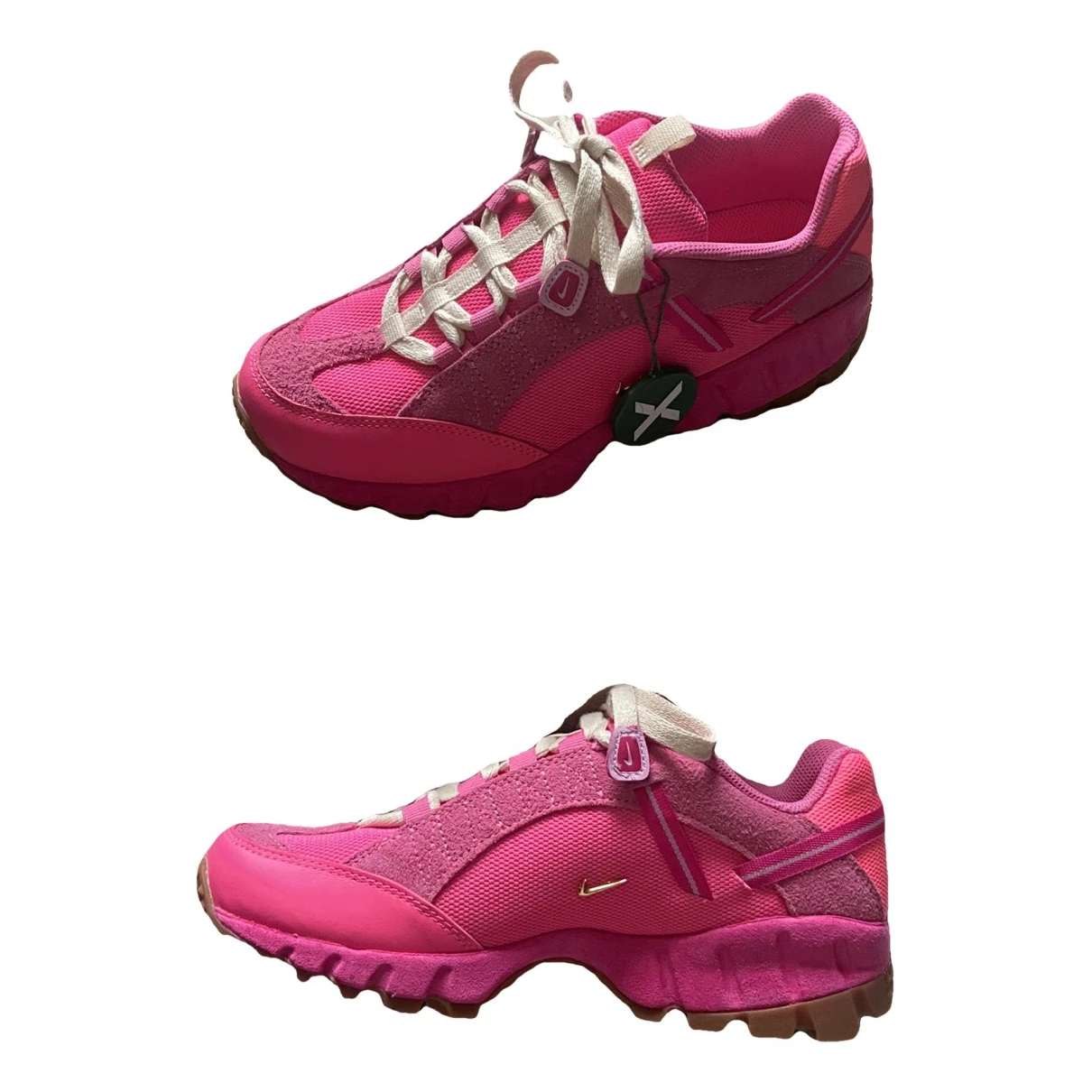 Pre-owned Jacquemus Leather Trainers In Pink