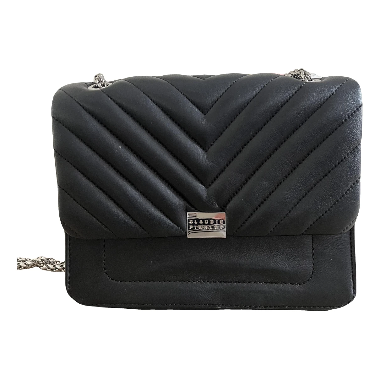 Pre-owned Claudie Pierlot Leather Handbag In Black