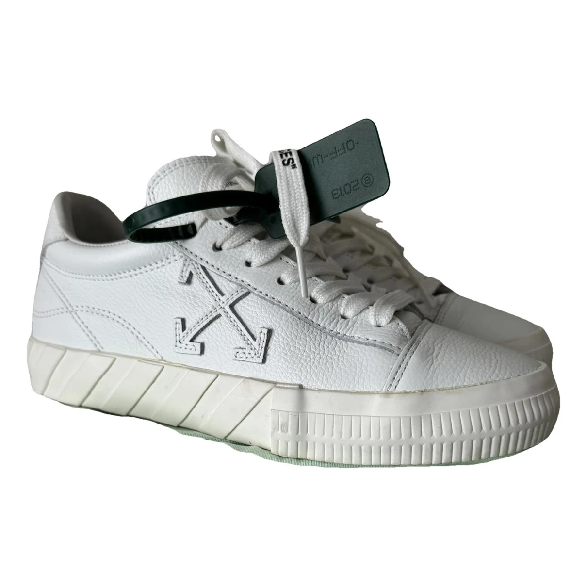 Pre-owned Off-white Vulcalized Leather Trainers In White