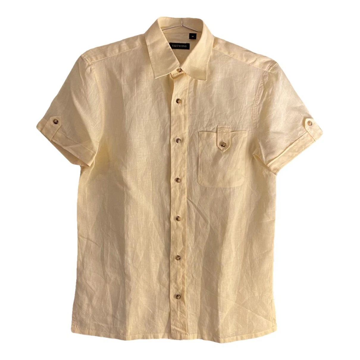 Pre-owned Valentino Linen Shirt In Yellow