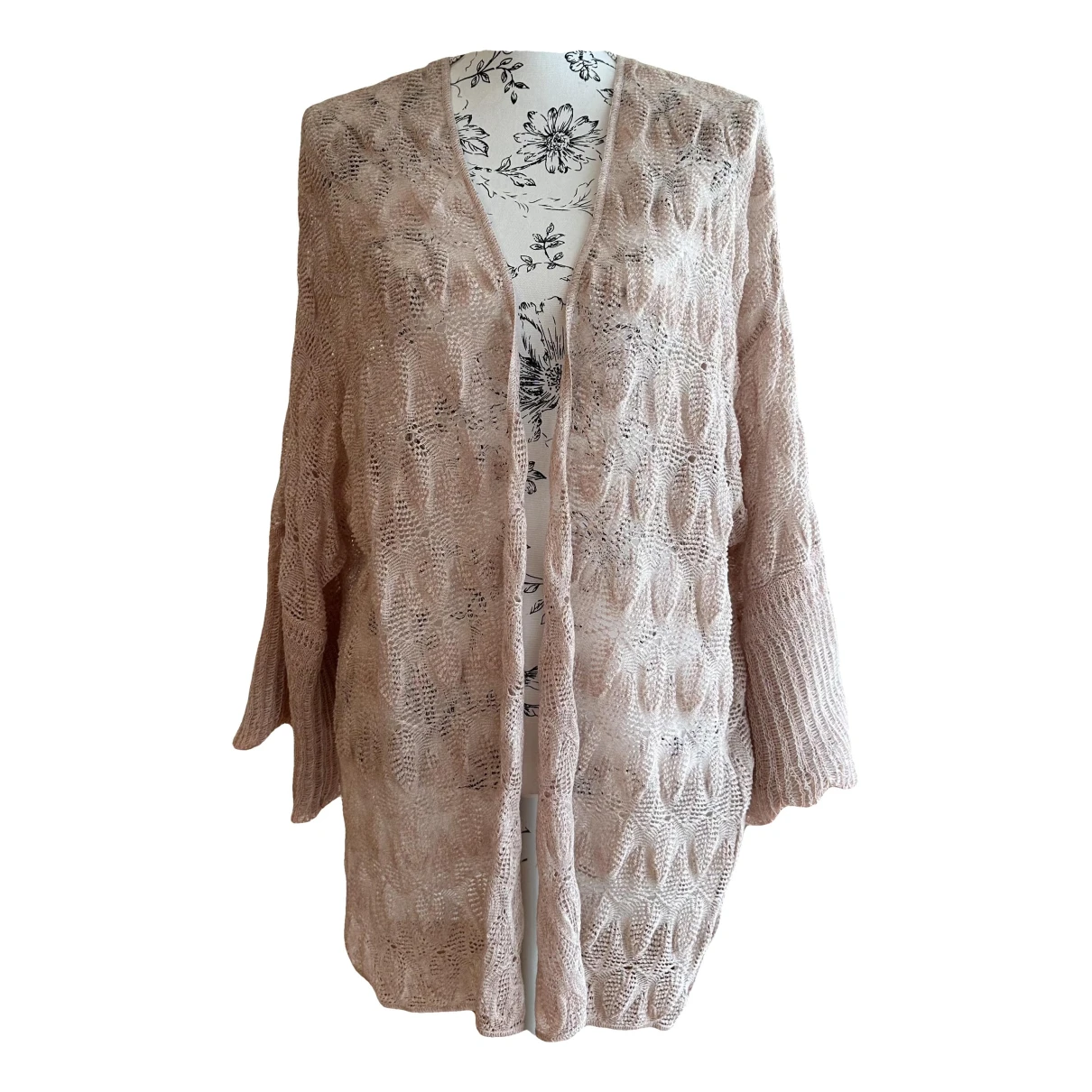 Pre-owned Missoni Linen Cardigan In Pink