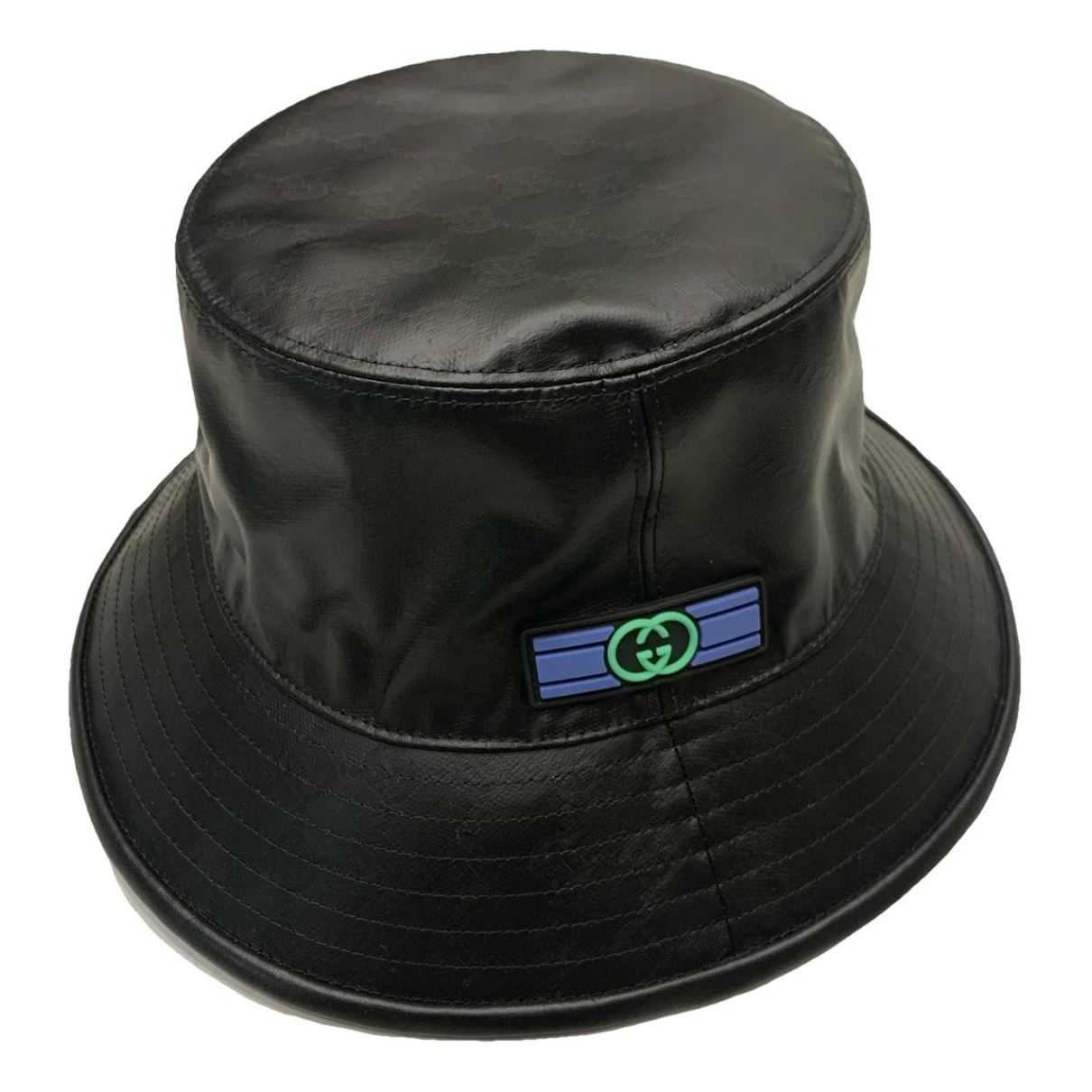 Pre-owned Gucci Leather Hat In Black