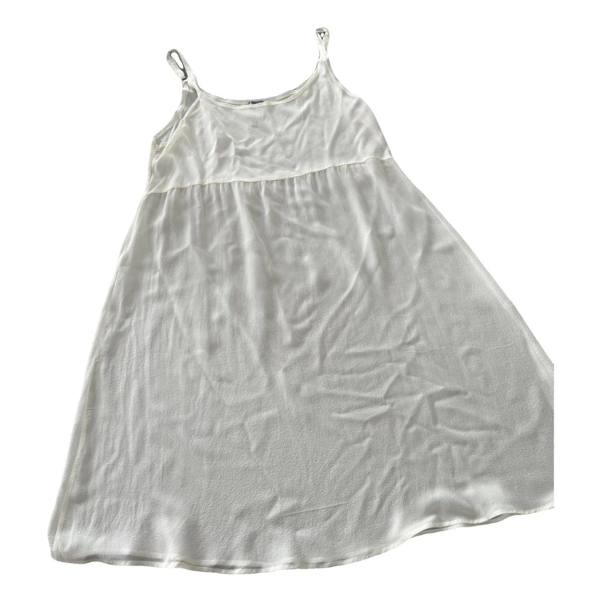 Pre-owned Kristensen Du Nord Silk Mid-length Dress In Beige