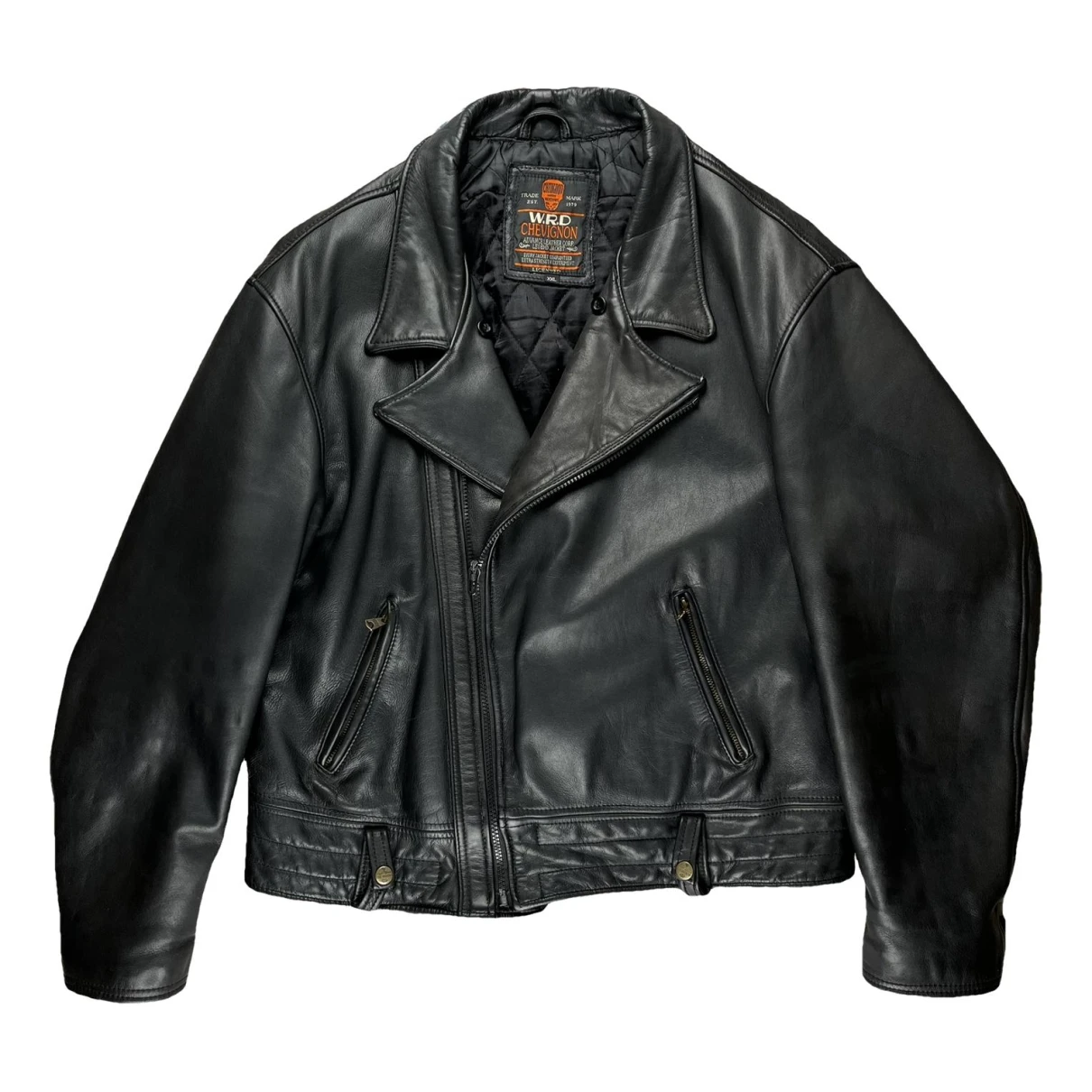 Pre-owned Chevignon Leather Jacket In Black