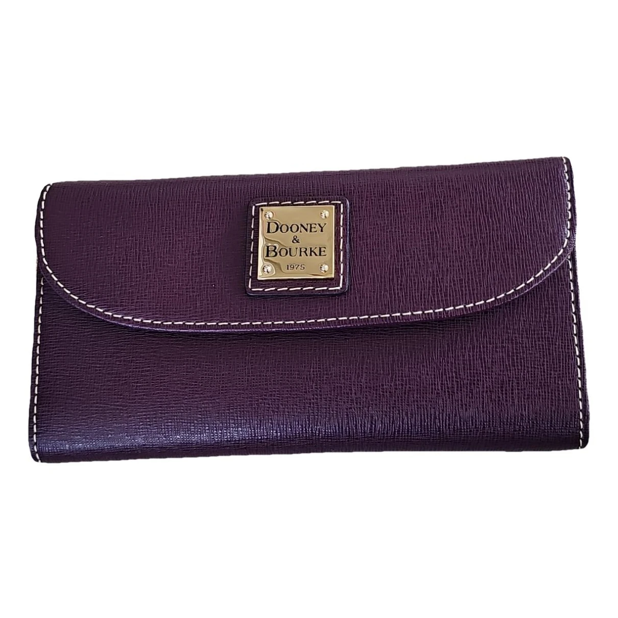 Pre-owned Dooney & Bourke Leather Wallet In Purple