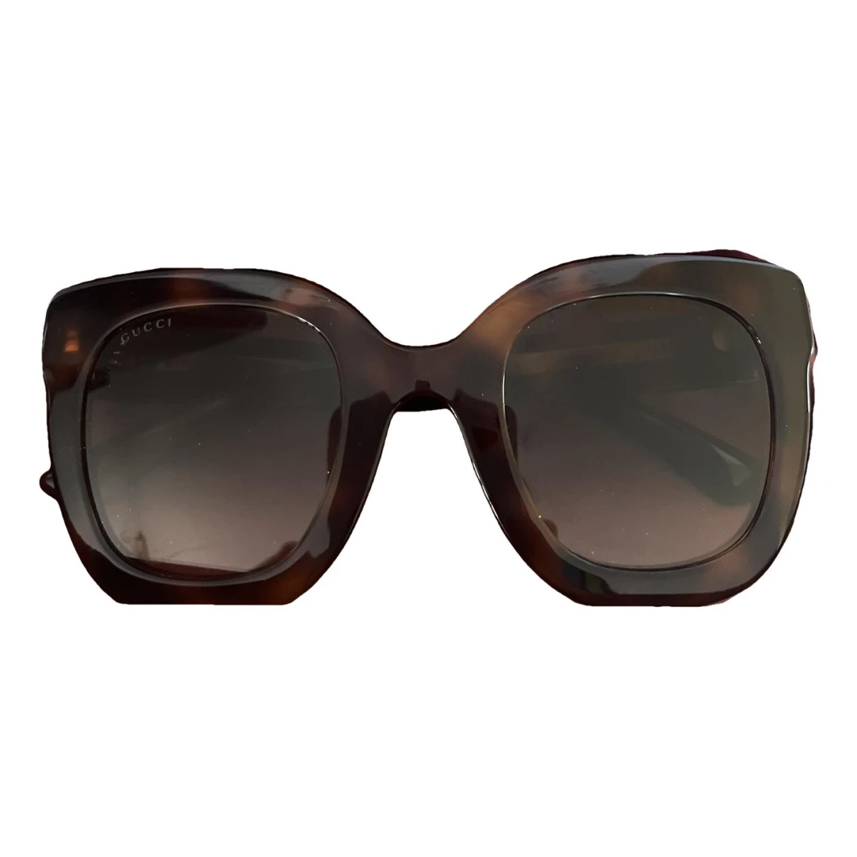 Pre-owned Gucci Oversized Sunglasses In Brown