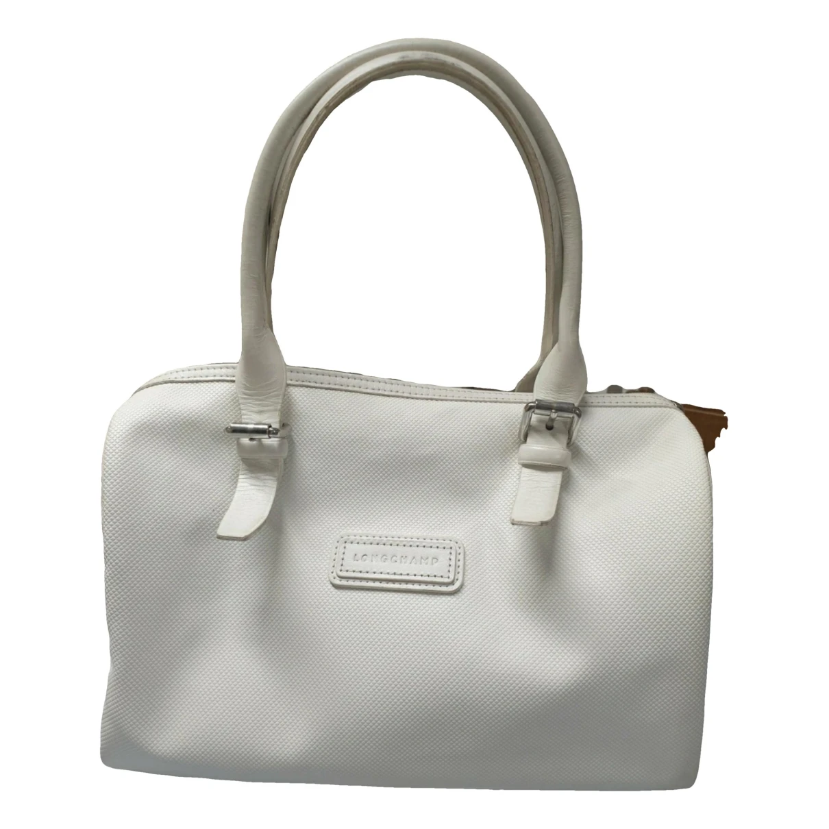 Pre-owned Longchamp Penelope Leather Handbag In White