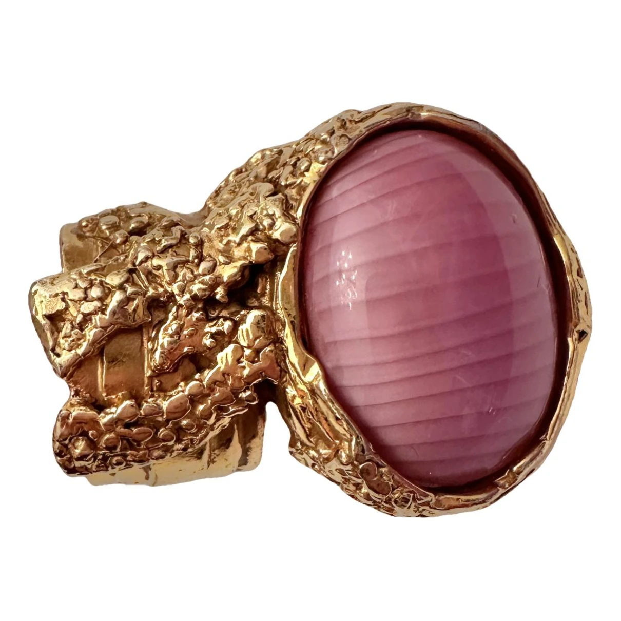 Pre-owned Saint Laurent Arty Ring In Pink
