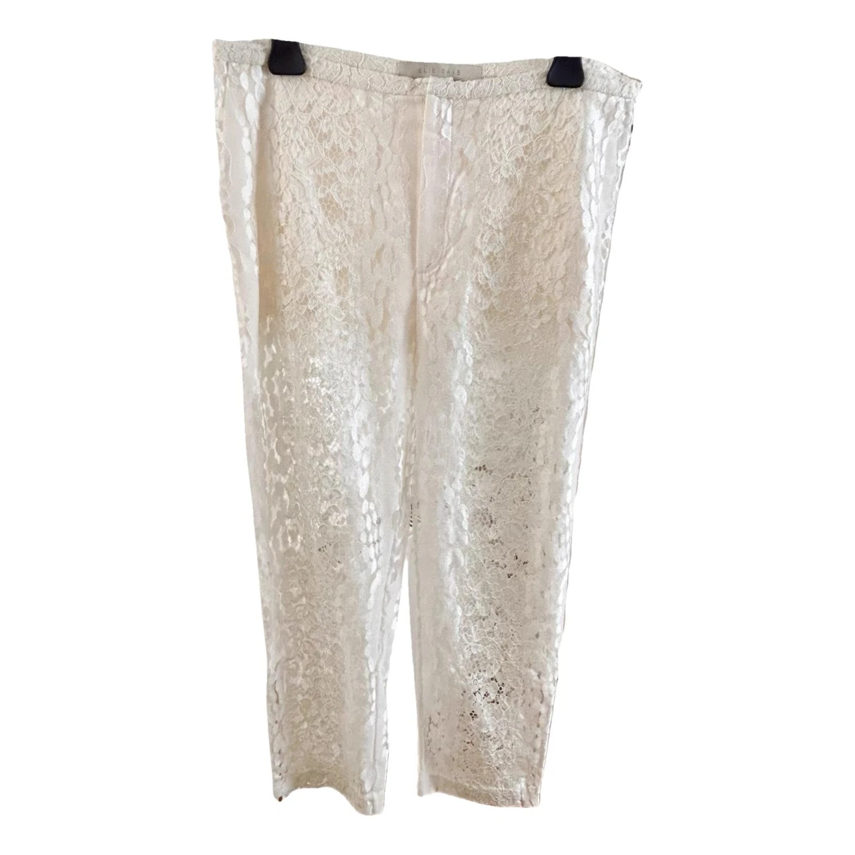 Pre-owned Elie Saab Trousers In White