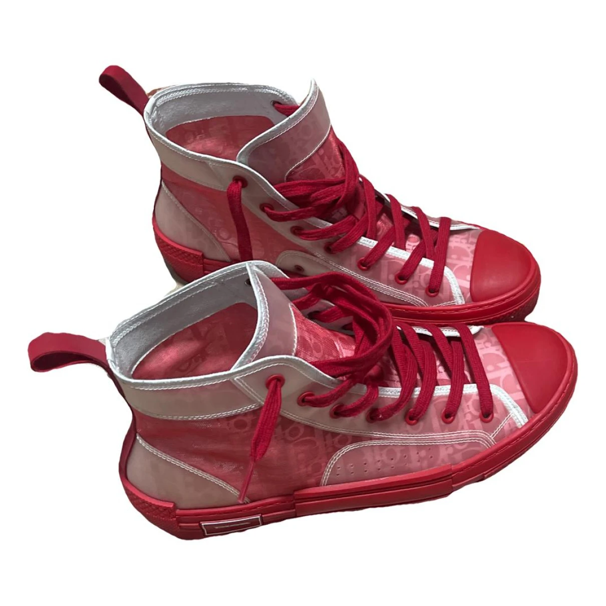 Pre-owned Dior High Trainers In Red