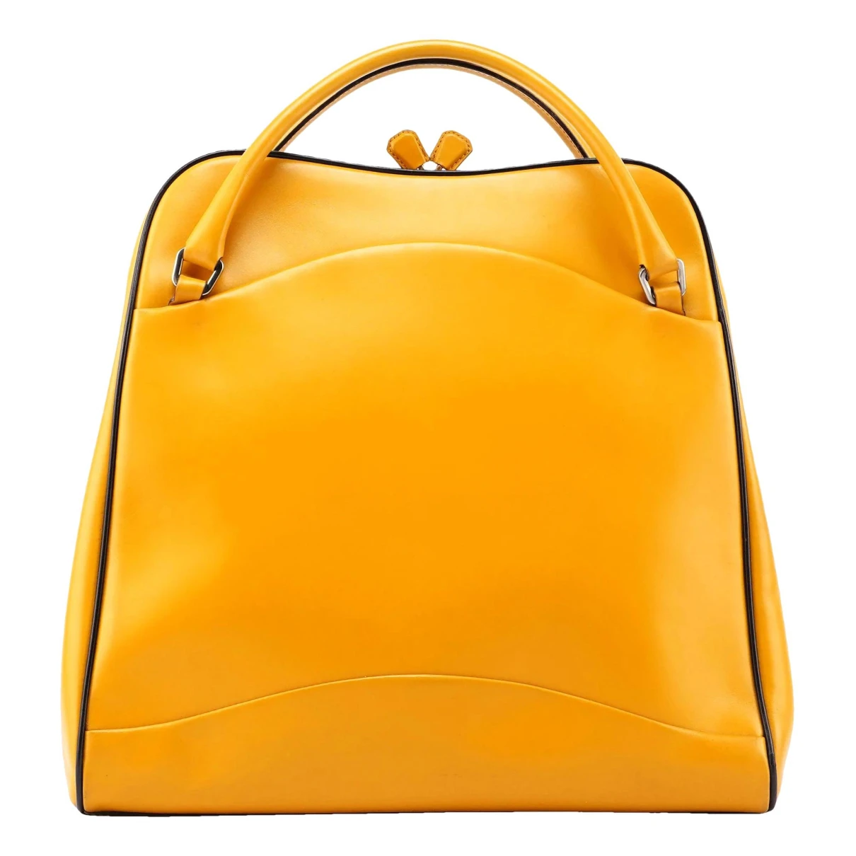 Pre-owned Prada Cleo Leather Handbag In Yellow