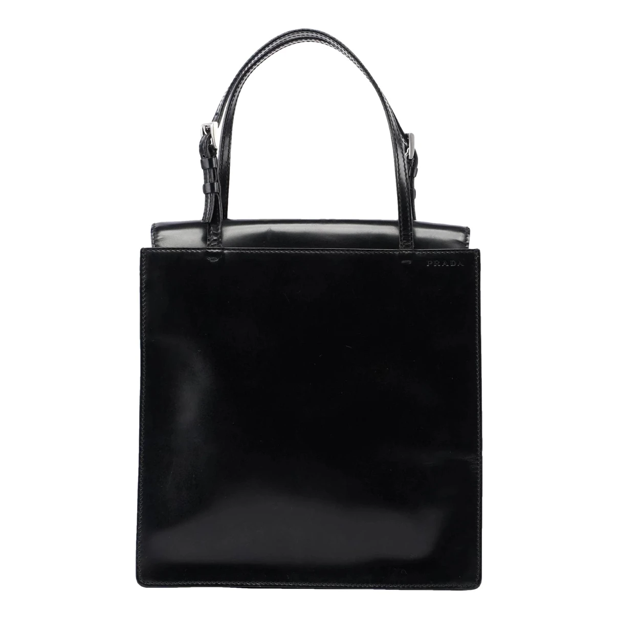 Pre-owned Prada Re-edition 1995 Patent Leather Tote In Black