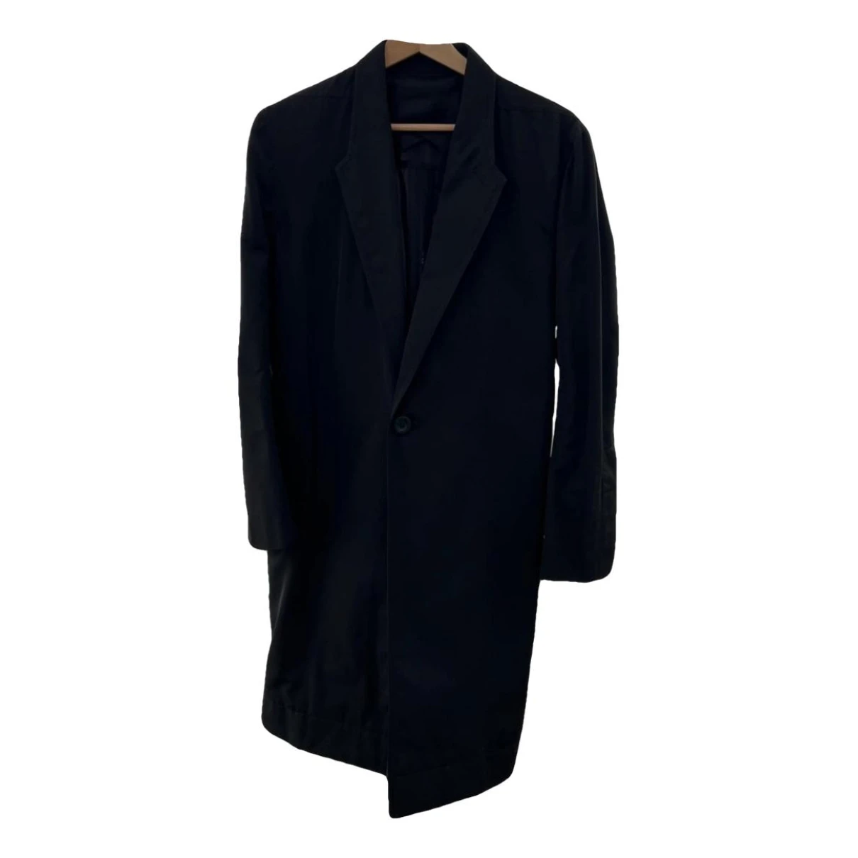Pre-owned Rick Owens Trench Coat In Black