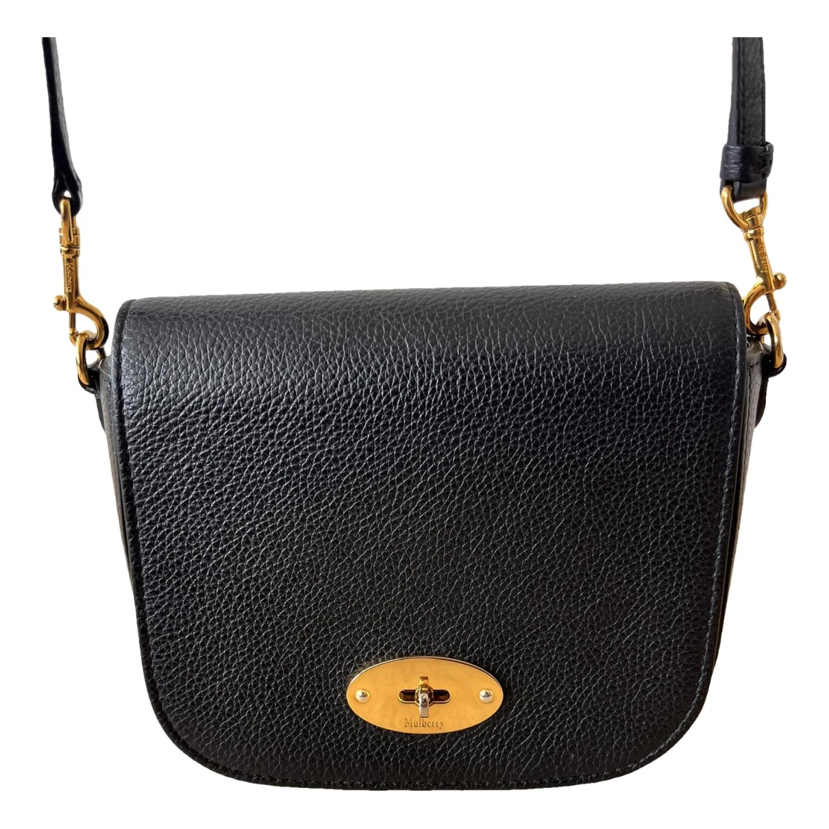 Pre-owned Mulberry Darley Leather Handbag In Black