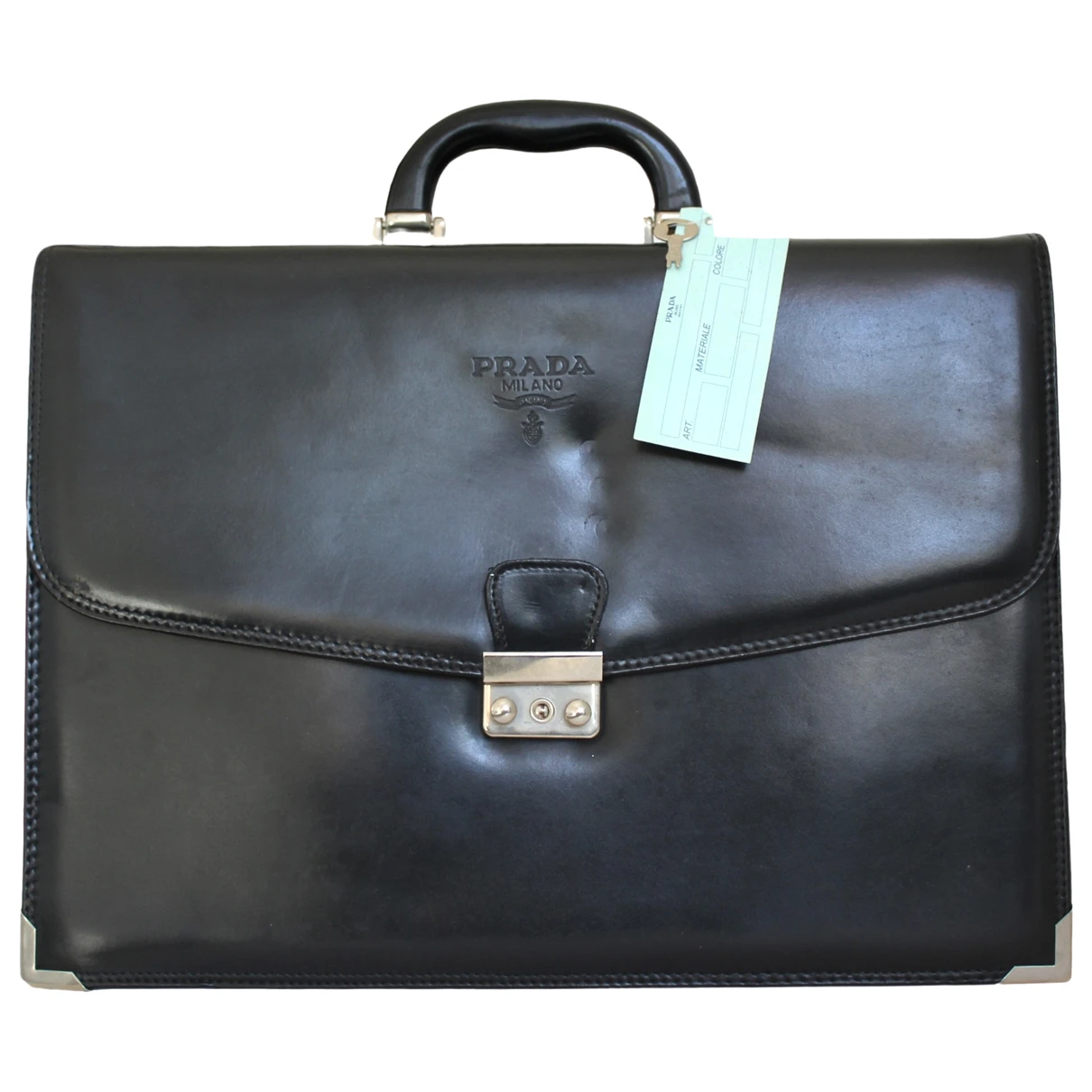 Pre-owned Prada Leather Satchel In Black