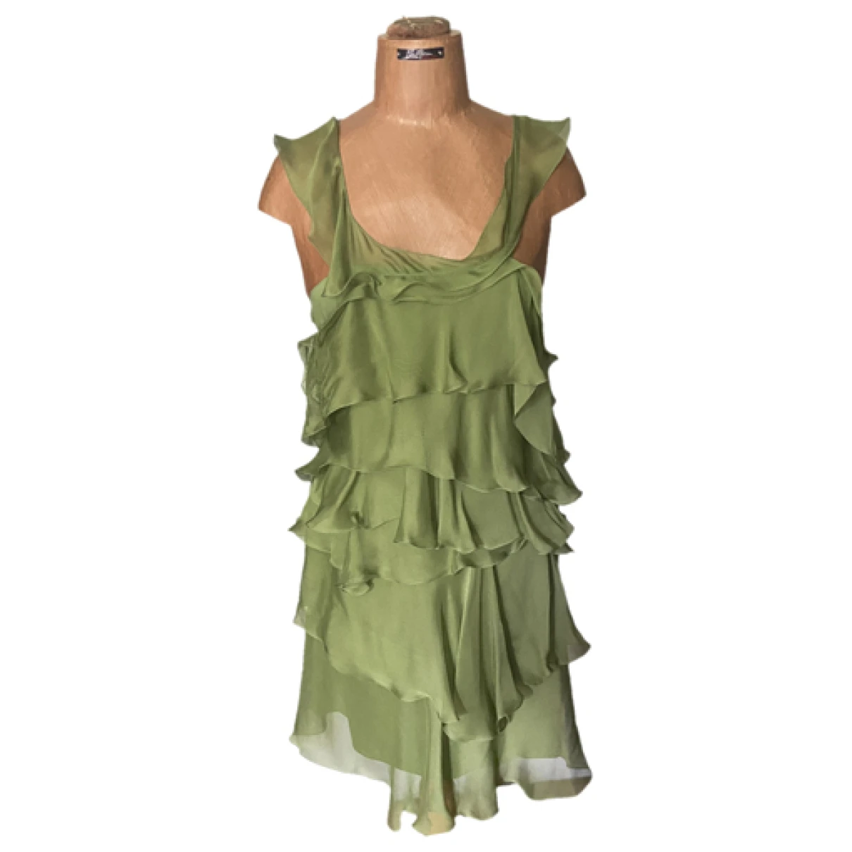 Pre-owned Alberta Ferretti Silk Dress In Green