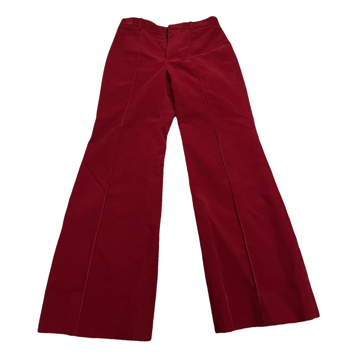 Pre-owned Saint Laurent Velvet Large Pants In Red