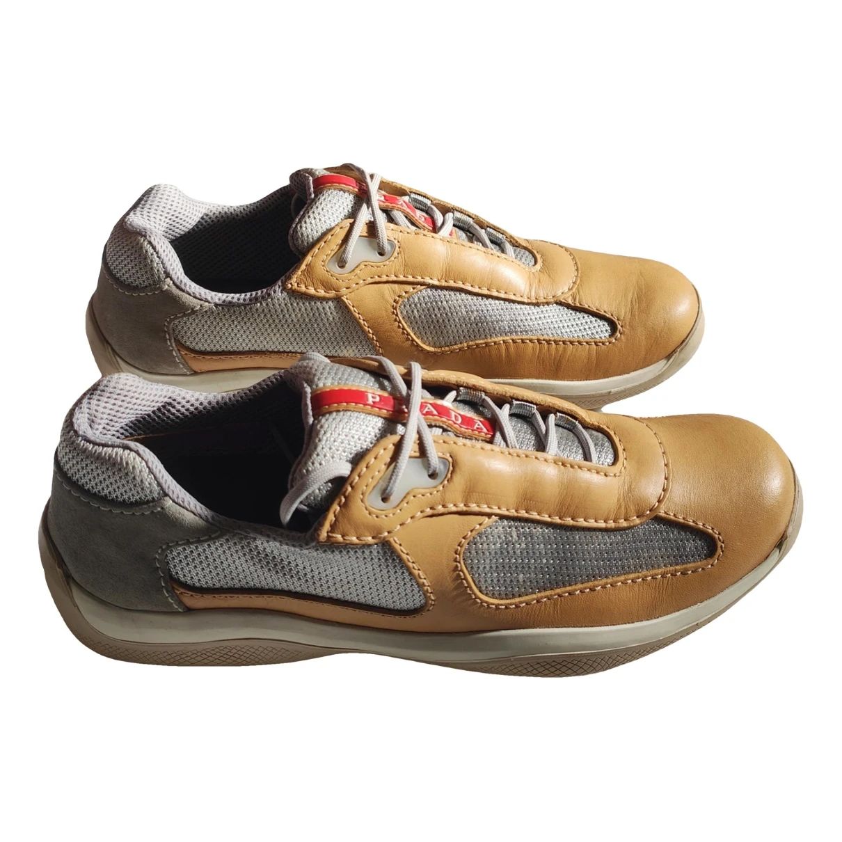 Pre-owned Prada Leather Low Trainers In Other