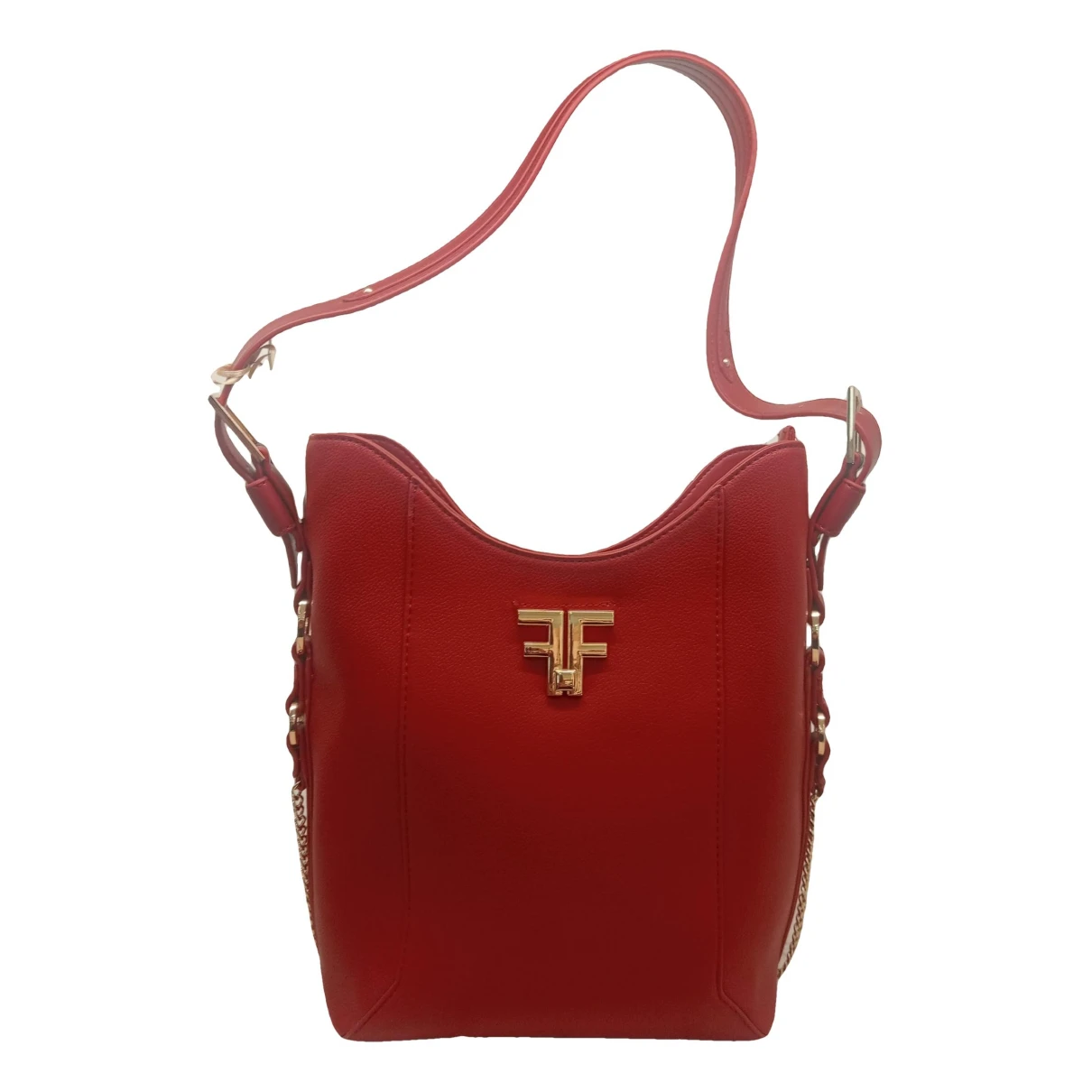 Pre-owned Fracomina Leather Crossbody Bag In Red