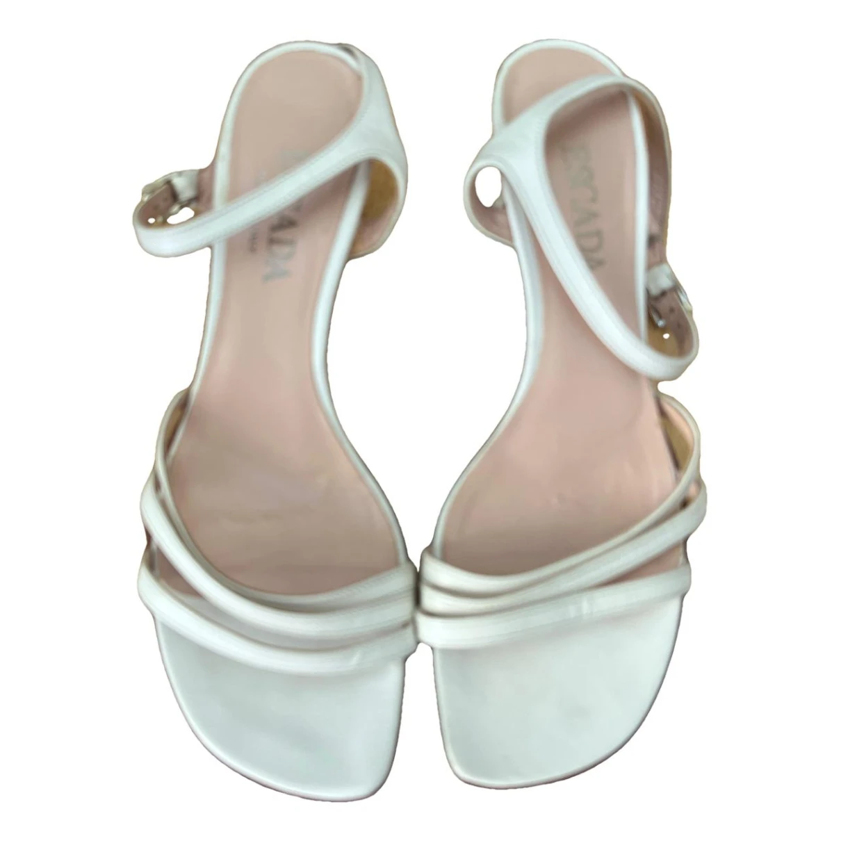 Pre-owned Escada Leather Heels In White