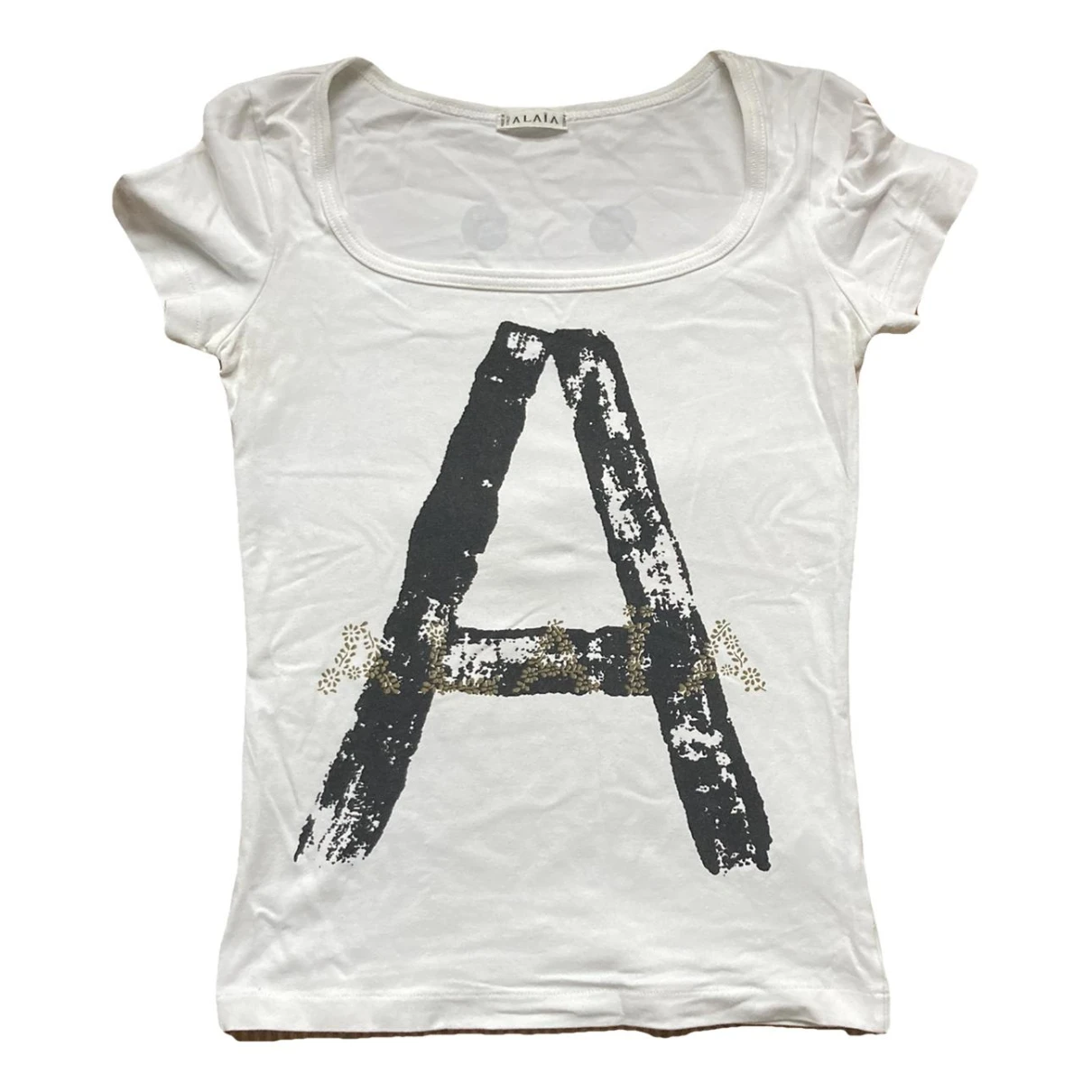 Pre-owned Alaïa T-shirt In White