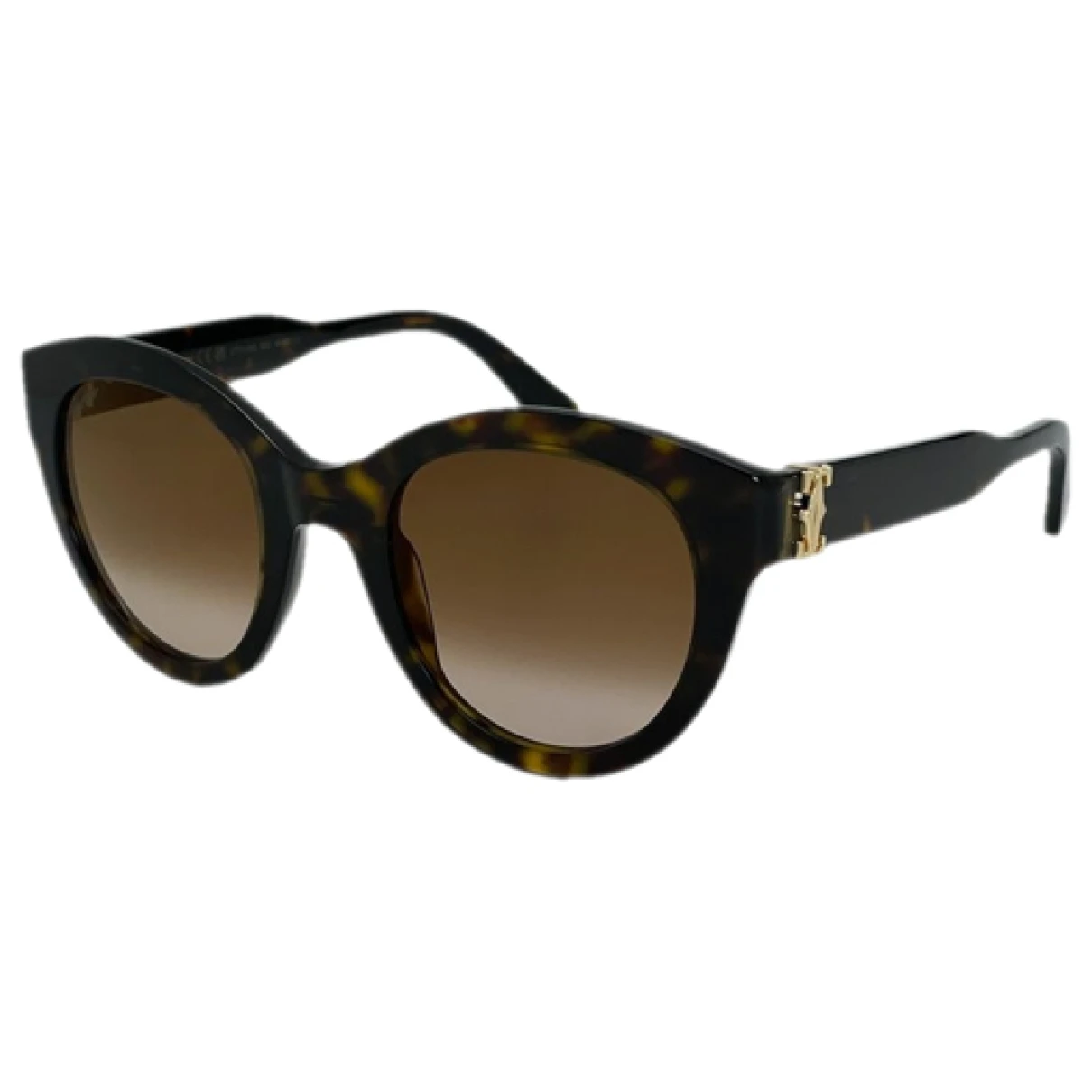 Pre-owned Cartier Oversized Sunglasses In Brown
