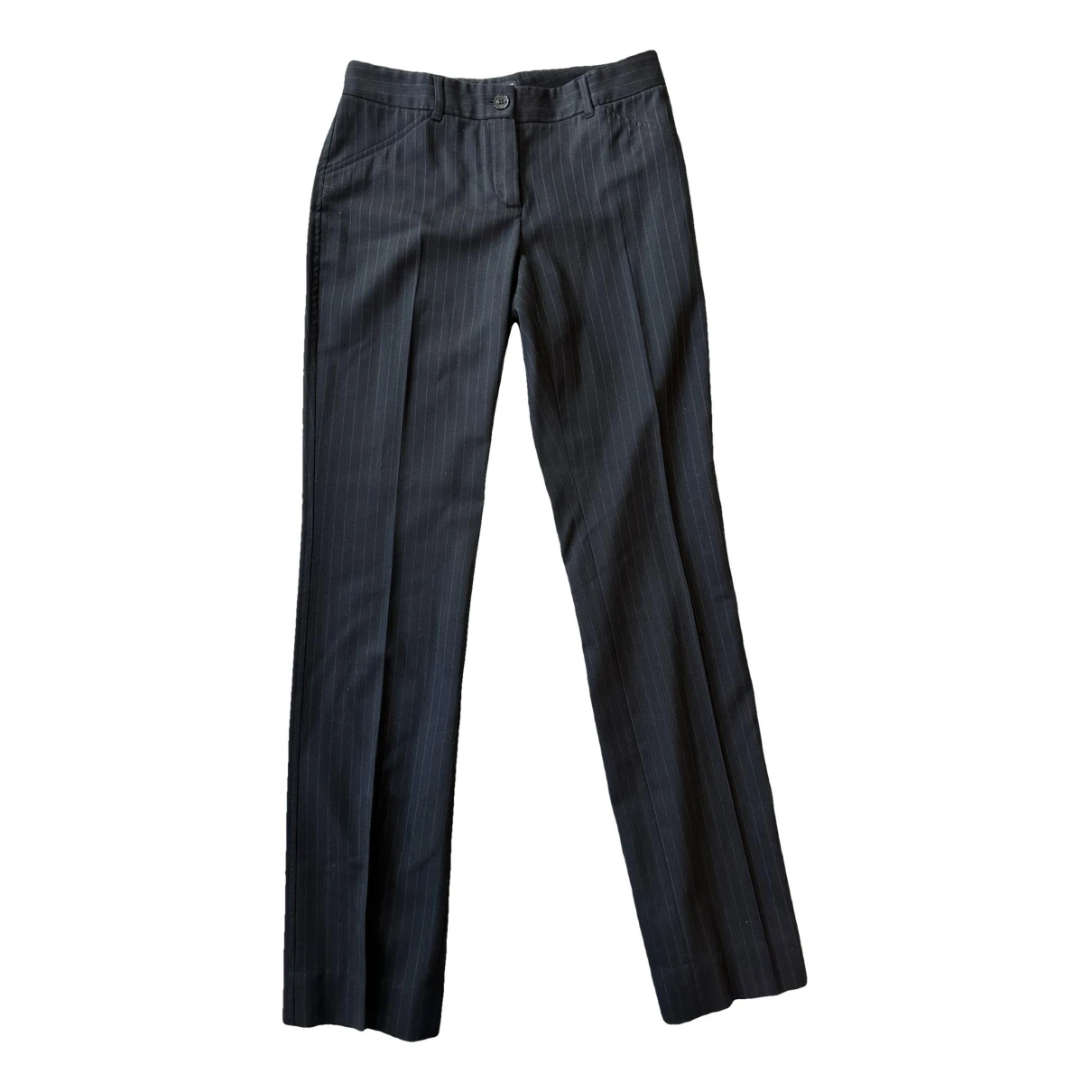Pre-owned Dolce & Gabbana Wool Trousers In Navy